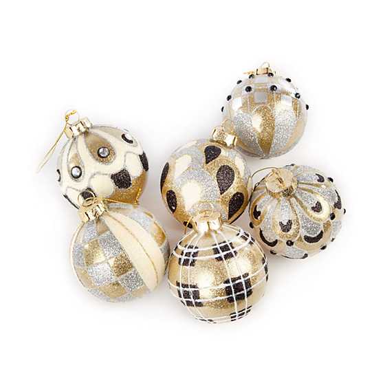 Golden Hour Glass Ball Ornaments – Set of 6