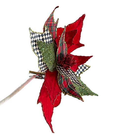 Happy Holidays Poinsettia Clip