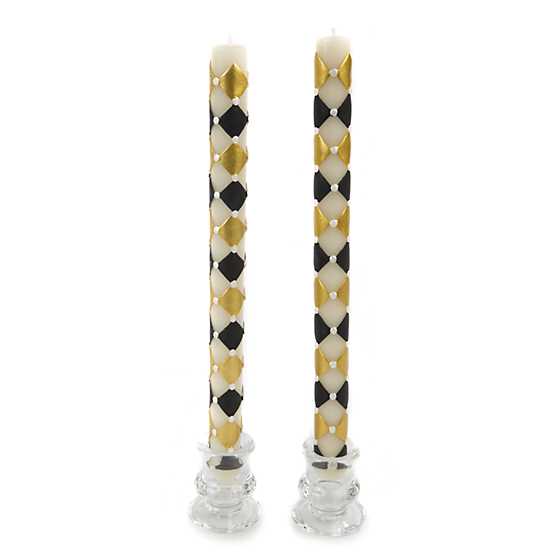 Harlequin Dot Dinner Candles – Regency – Set of 2