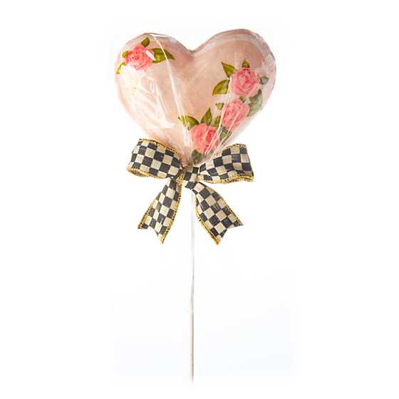 Heart Lollipop Pick – Pink Rose