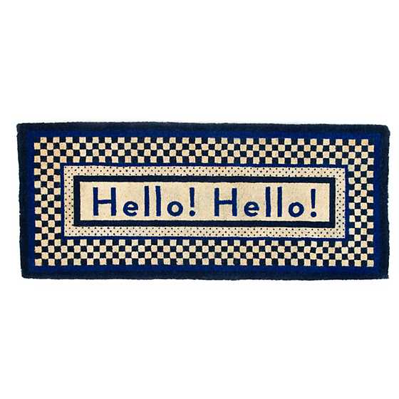 Hello Double Door Entrance Mat – Royal