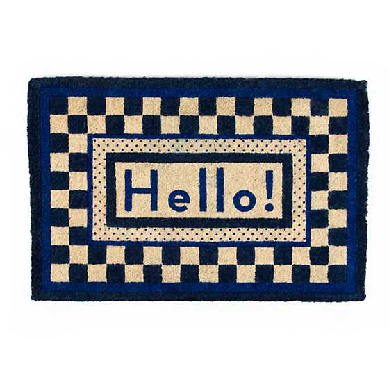 Hello Entrance Mat – Royal