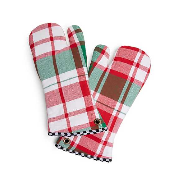 Holiday Spruce Oven Mitts – Set of 2