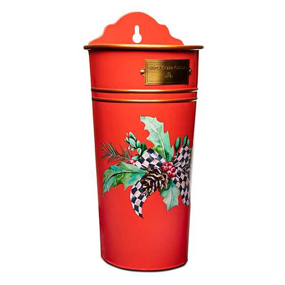 Holly Holiday Wall Bucket