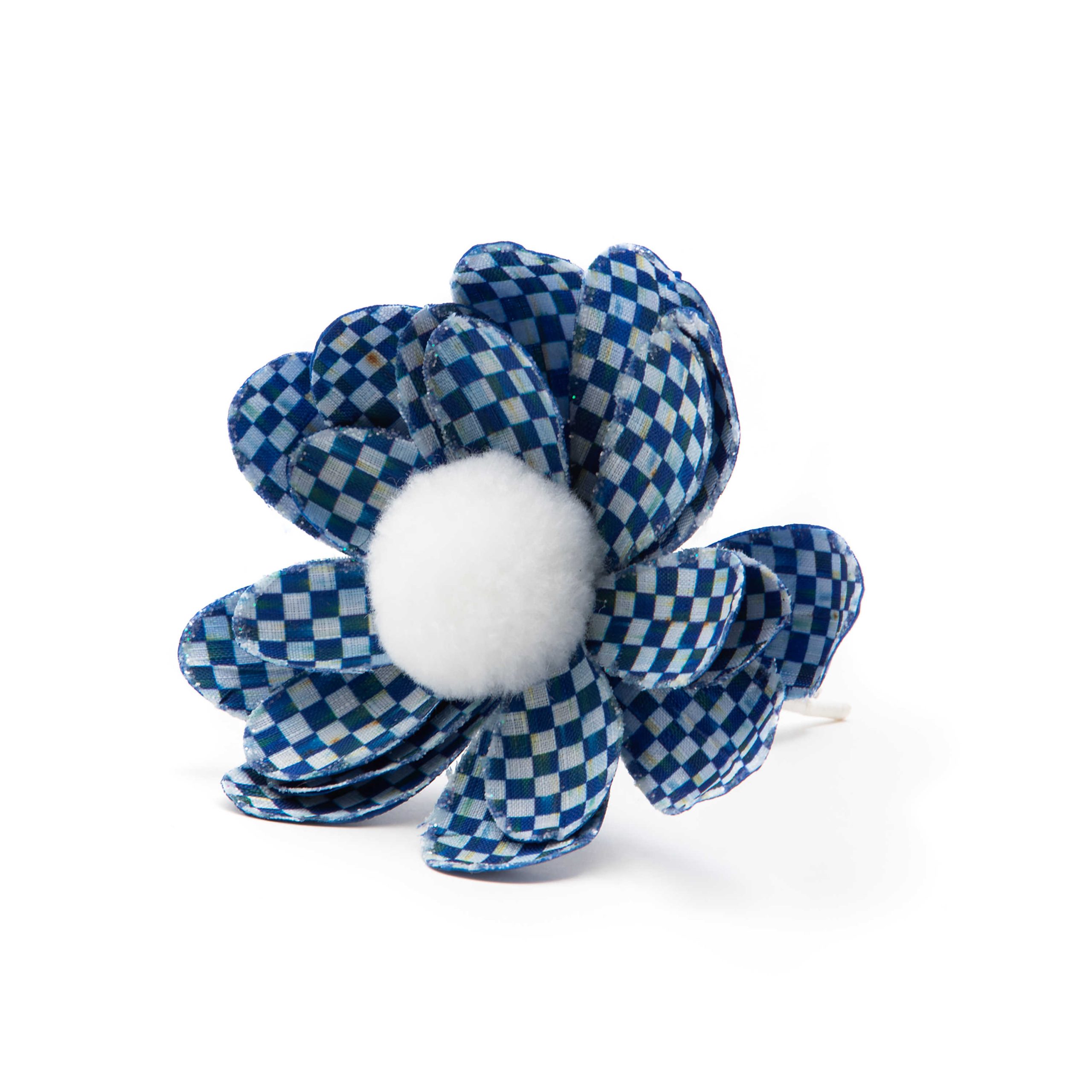 Royal Check Flower Clip