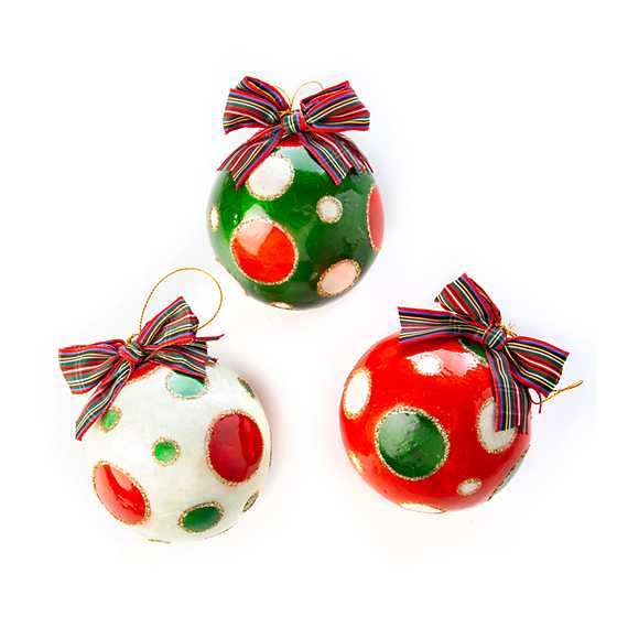 Jolly Dot Ornaments – Set of 3