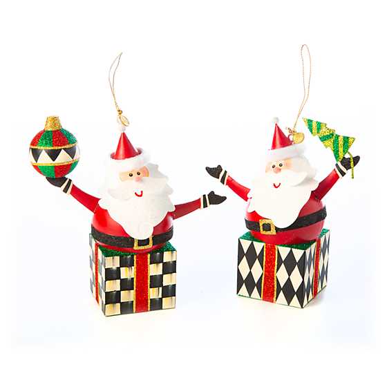 Jolly Present Santas – Set of 2