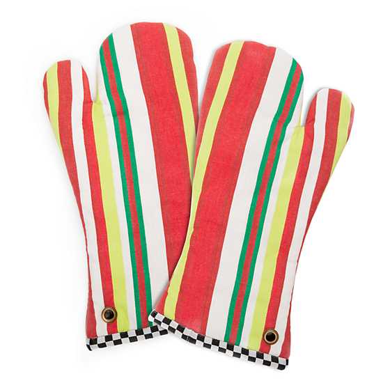 Jolly Woven Oven Mitts – Set of 2