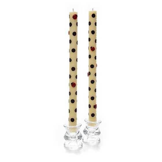 Lady Bug Dot Dinner Candles – Set of 2