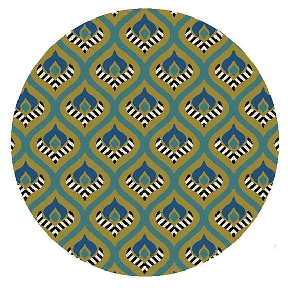 Mackintosh Rug – 6′ Round – Peacock