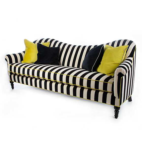 Marquee Sofa – Chenille Black Stripe