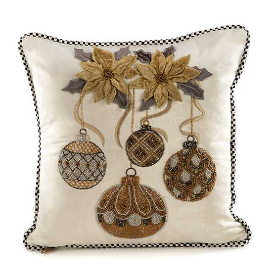 Merriment Ornament Pillow – Ivory