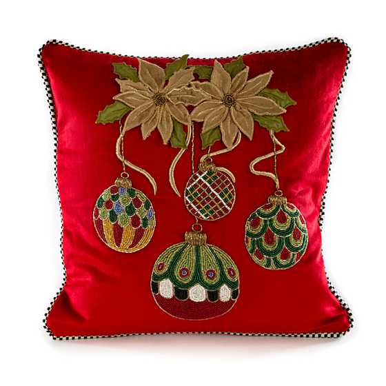 Merriment Ornament Pillow – Red