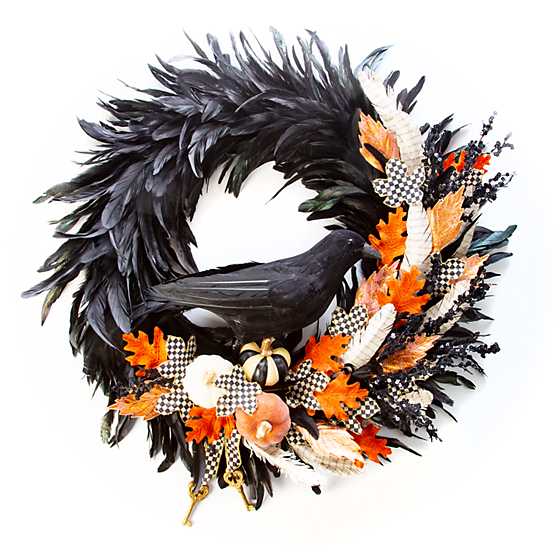 Nevermore Feather Wreath – Large