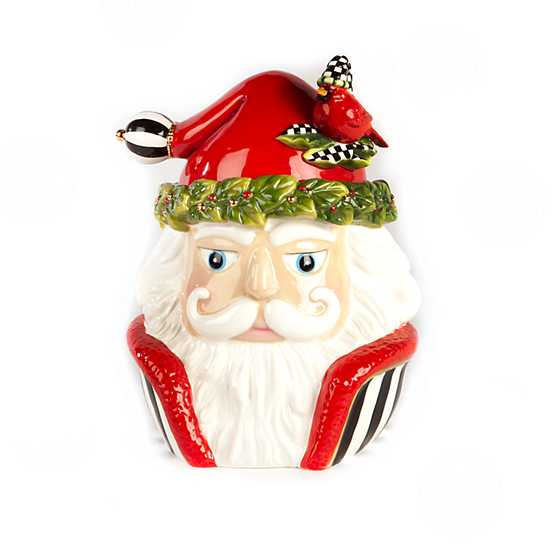 Night Cap Santa Cookie Jar