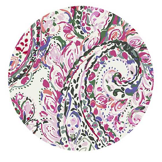 Paisley Rug – 6′ Round – Watercolor