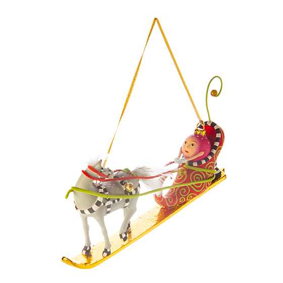 Patience Brewster Jingle Bells Sleigh with Shoe Ornament