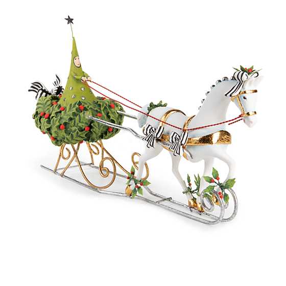 Patience Brewster Jingle Bells Sleigh with Tree Figure