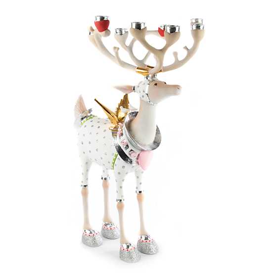 Patience Brewster Moonbeam Cupid Reindeer Candelabra