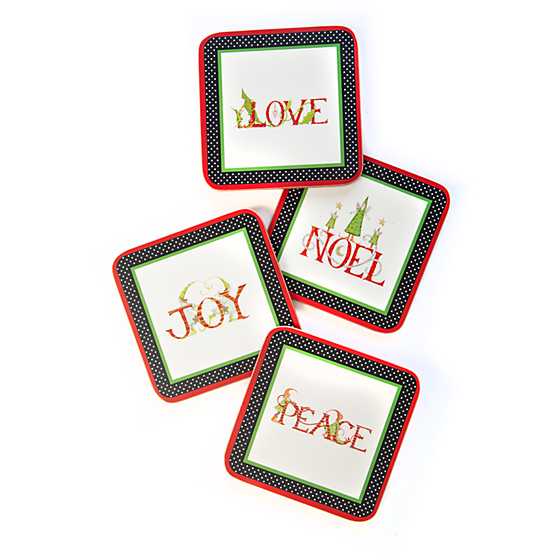 Patience Brewster Season’s Greetings! Cork Back Coasters – Set of 4