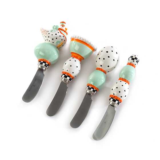 Patience Brewster Speckled Chicken Canape Knives – Set of 4