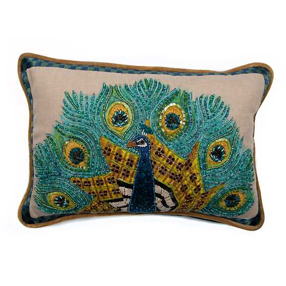 Peacock Lumbar Pillow