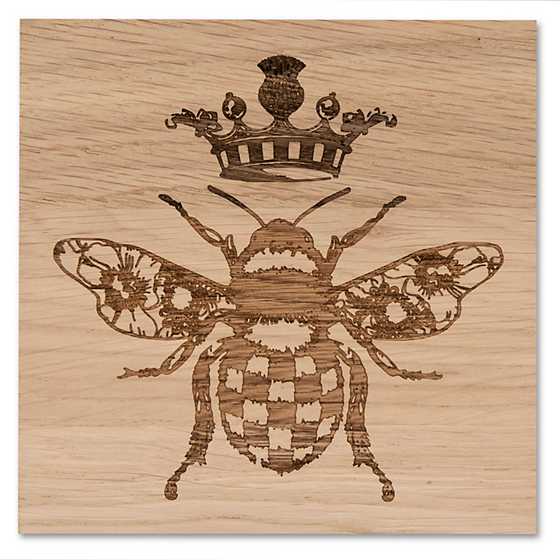 Queen Bee Wooden Coasters – Set of 4