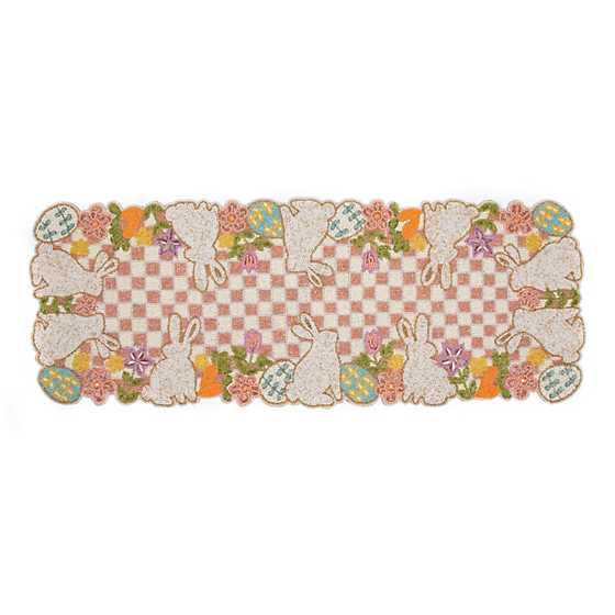 Rabbit Parade Beaded Table Runner