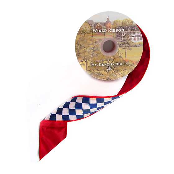 Royal Check 2″ Ribbon – Red Back