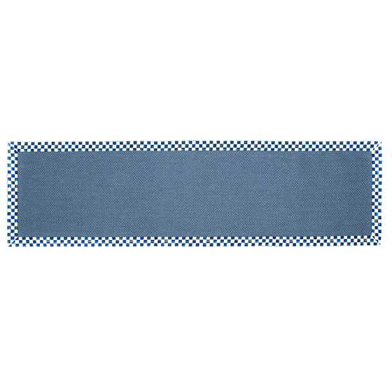 Royal Check Blue Sisal Rug – 2’6″ x 9′ Runner