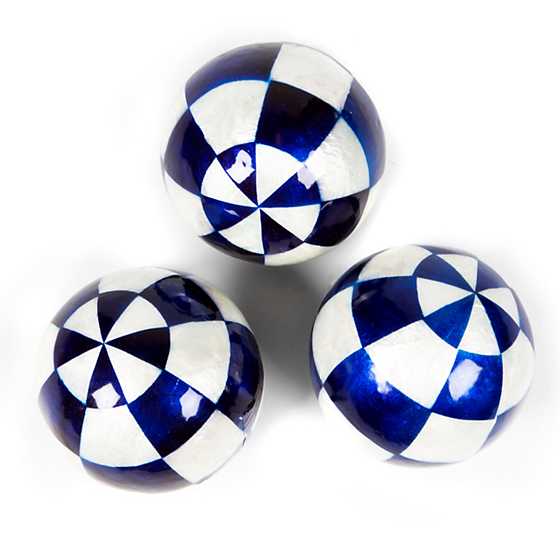 Royal Check Capiz Balls – Small – Set of 3