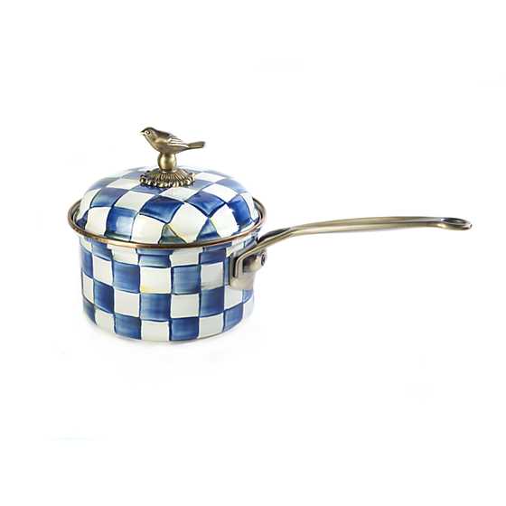 Royal Check Enamel 2.5 Qt. Saucepan