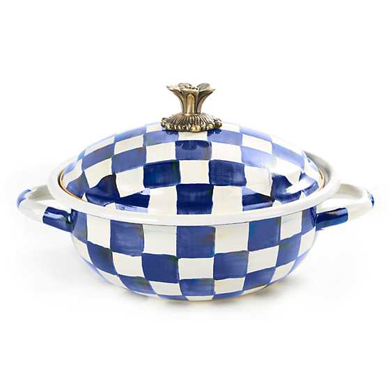 Royal Check Enamel Casserbole – Medium