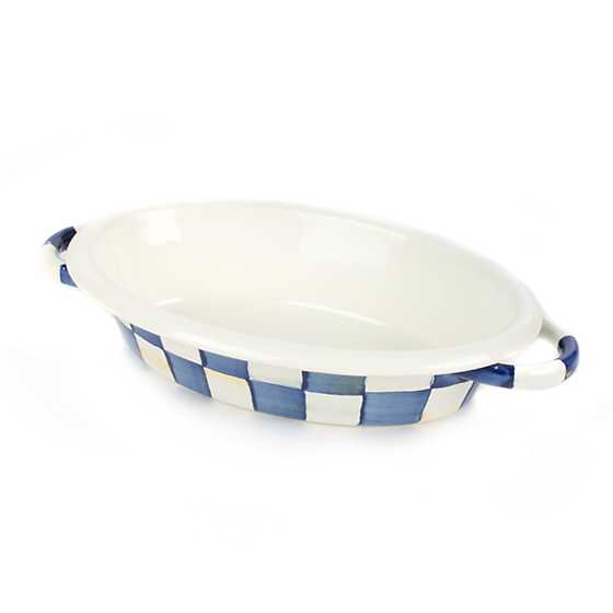 Royal Check Enamel Oval Gratin – Small