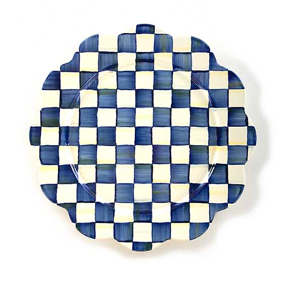 Royal Check Enamel Petal Platter