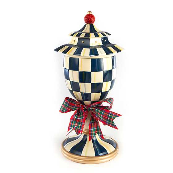 Royal Check Lidded Urn – Large