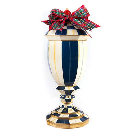 Royal Check Lidded Urn – Medium