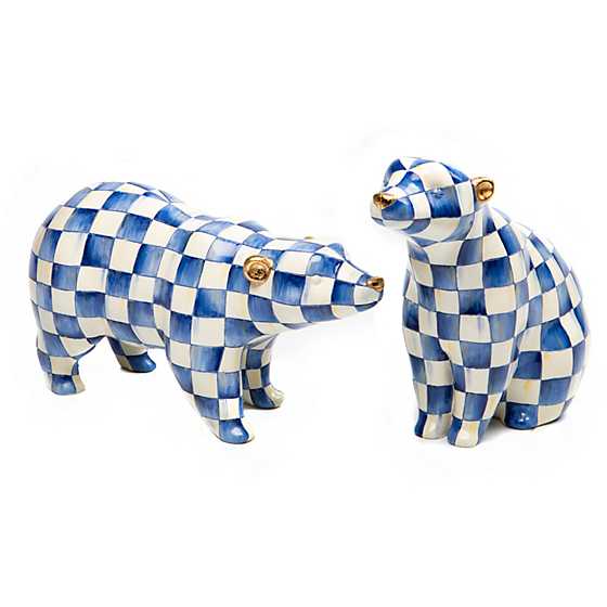 Royal Check Polar Bears – Set of 2