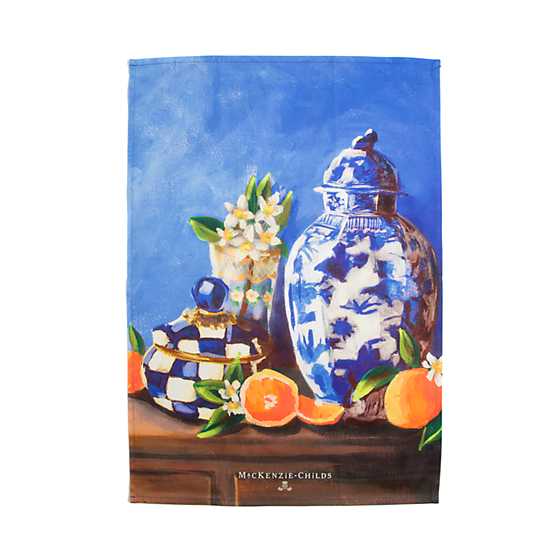 Royal Check Still Life Dish Towel – Vase