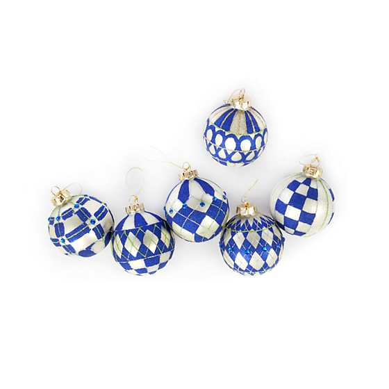 Royal Glass Ball Ornaments – Set of 6