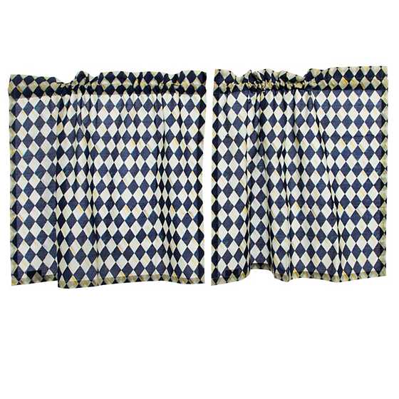 Royal Harlequin Cafe Curtains – Set of 2