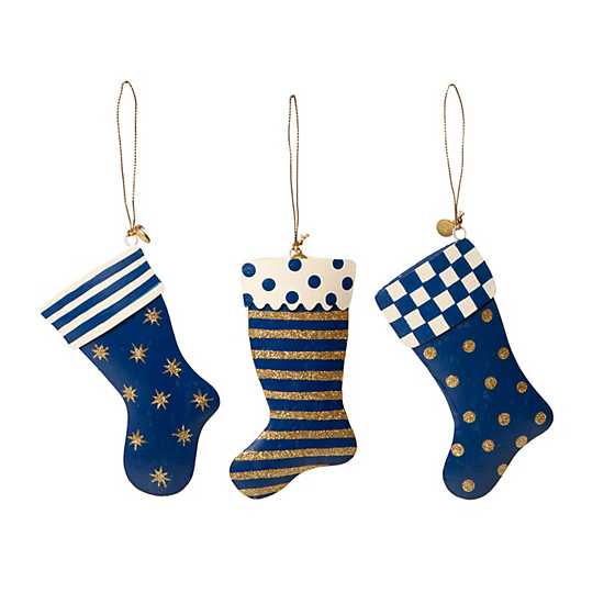 Royal Stocking Ornaments – Set of 3