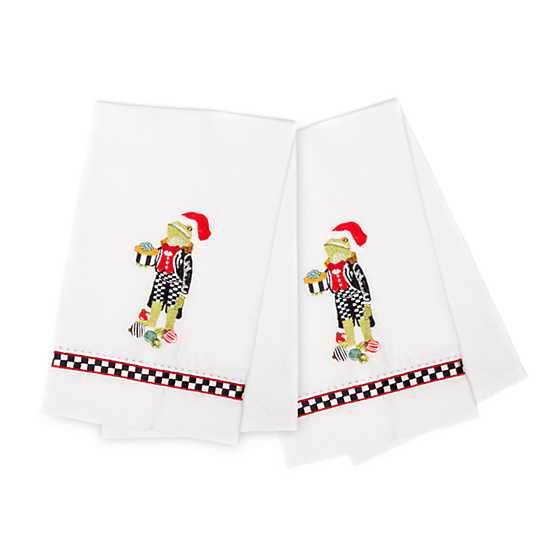 Santa Frog Guest Towel – Set of 2