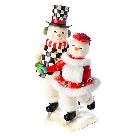 Skating Snowman Couple