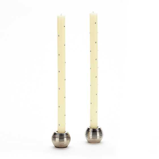 Sparkle Dinner Candles – Ivory – Set of 2