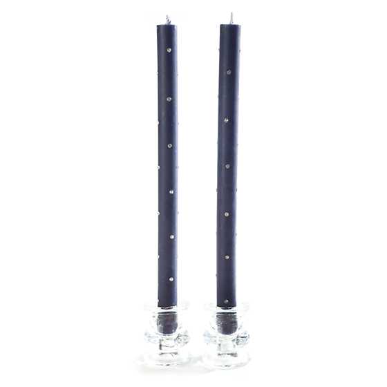 Sparkle Dinner Candles – Navy – Set of 2