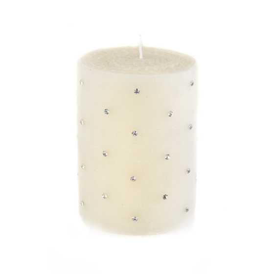 Sparkle Pillar Candle – 4″ – Ivory