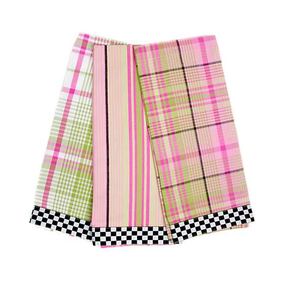 Spring Tartan Dish Towels – Set of 3