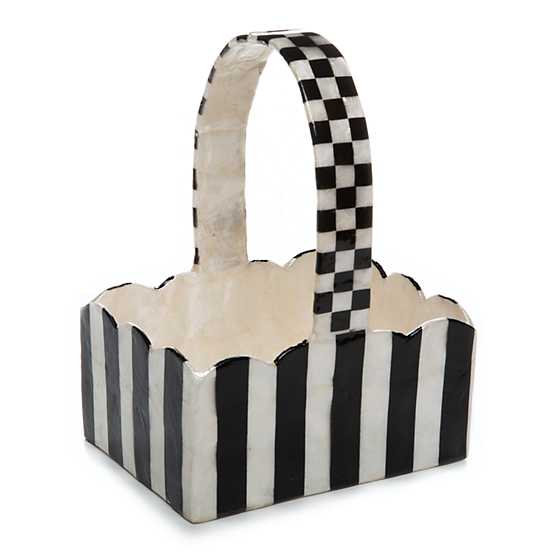 Striped Capiz Basket