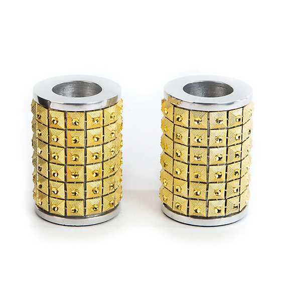 Studded Candle Holders – Gold – Set of 2